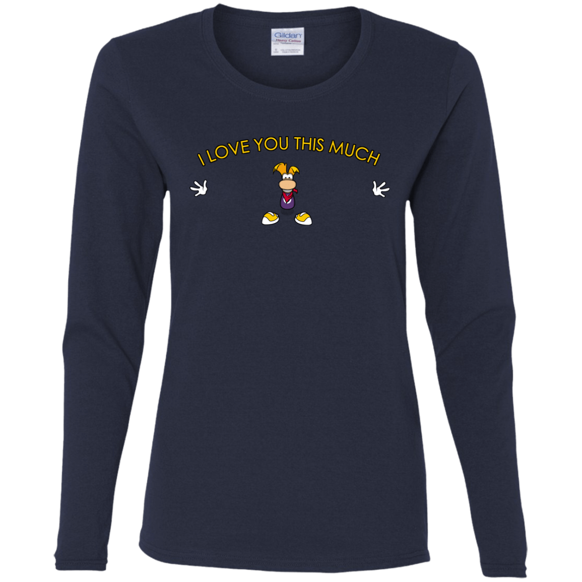 T-Shirts Navy / S I Love You This Much Women's Long Sleeve T-Shirt