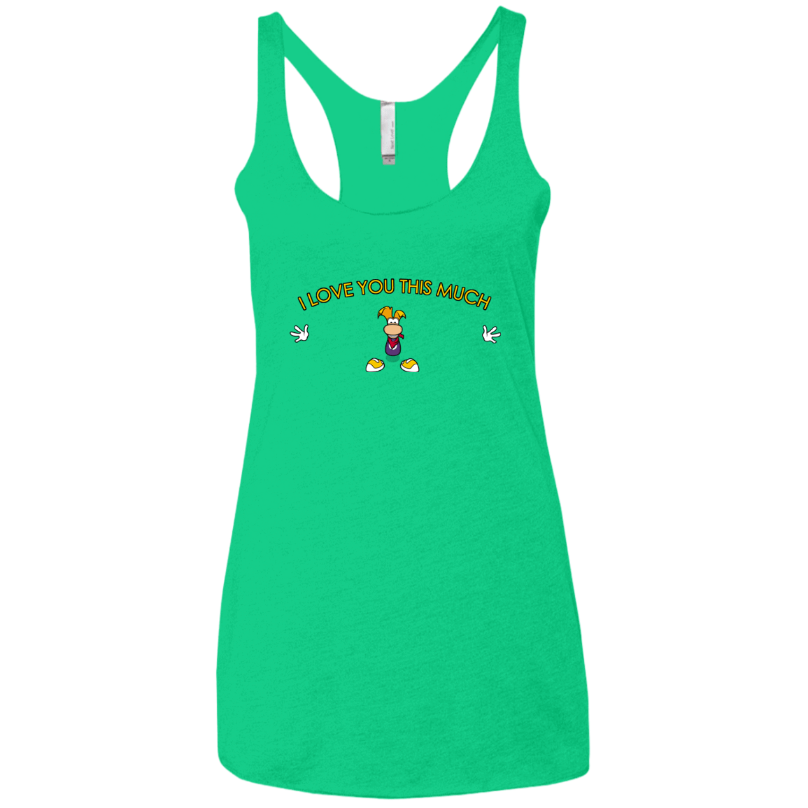 T-Shirts Envy / X-Small I Love You This Much Women's Triblend Racerback Tank