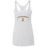 T-Shirts Heather White / X-Small I Love You This Much Women's Triblend Racerback Tank