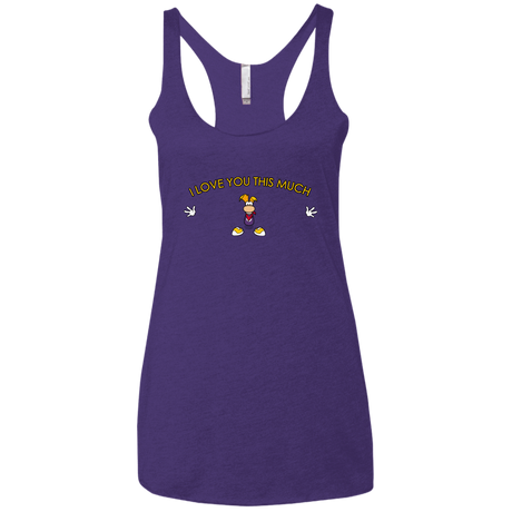 T-Shirts Purple Rush / X-Small I Love You This Much Women's Triblend Racerback Tank
