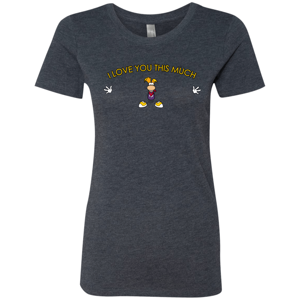 T-Shirts Vintage Navy / S I Love You This Much Women's Triblend T-Shirt