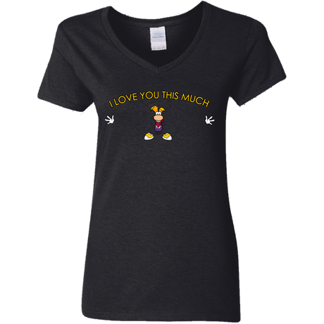 T-Shirts Black / S I Love You This Much Women's V-Neck T-Shirt