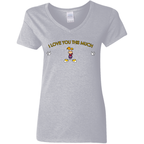 T-Shirts Sport Grey / S I Love You This Much Women's V-Neck T-Shirt