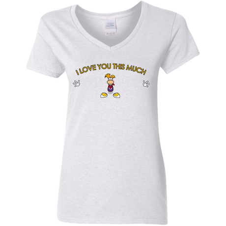 T-Shirts White / S I Love You This Much Women's V-Neck T-Shirt