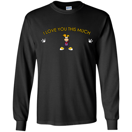 T-Shirts Black / YS I Love You This Much Youth Long Sleeve T-Shirt