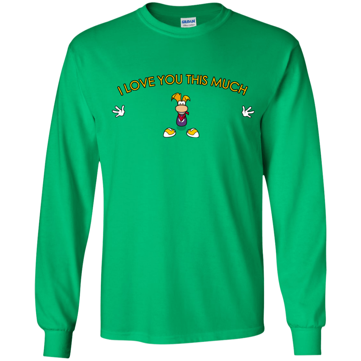 T-Shirts Irish Green / YS I Love You This Much Youth Long Sleeve T-Shirt