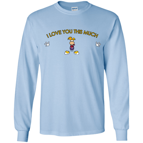 T-Shirts Light Blue / YS I Love You This Much Youth Long Sleeve T-Shirt