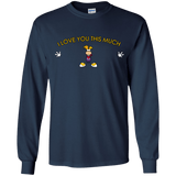 T-Shirts Navy / YS I Love You This Much Youth Long Sleeve T-Shirt