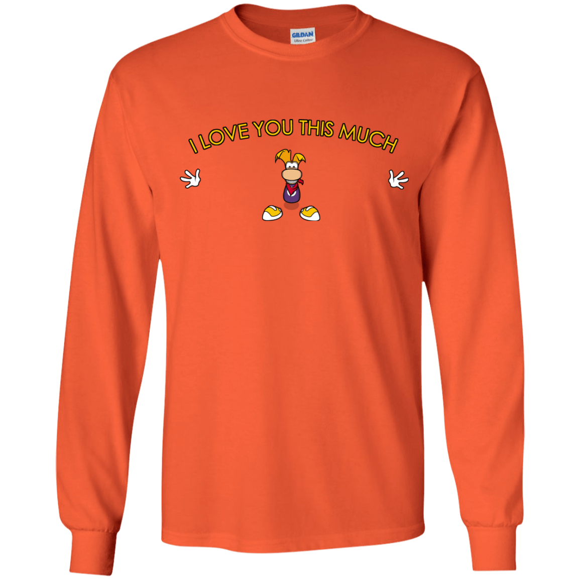 T-Shirts Orange / YS I Love You This Much Youth Long Sleeve T-Shirt