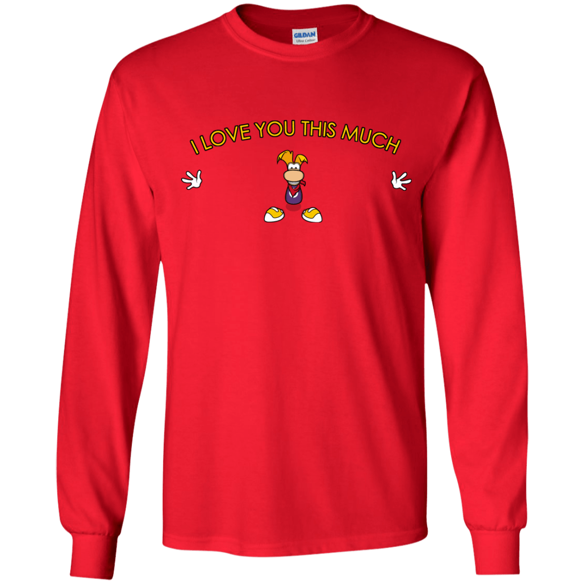 T-Shirts Red / YS I Love You This Much Youth Long Sleeve T-Shirt