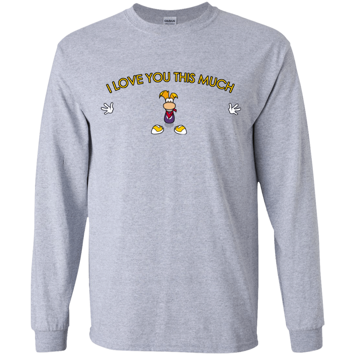 T-Shirts Sport Grey / YS I Love You This Much Youth Long Sleeve T-Shirt