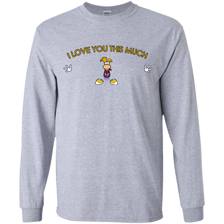 T-Shirts Sport Grey / YS I Love You This Much Youth Long Sleeve T-Shirt