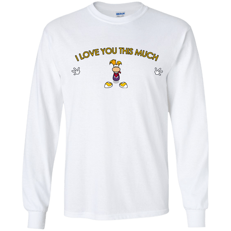 T-Shirts White / YS I Love You This Much Youth Long Sleeve T-Shirt