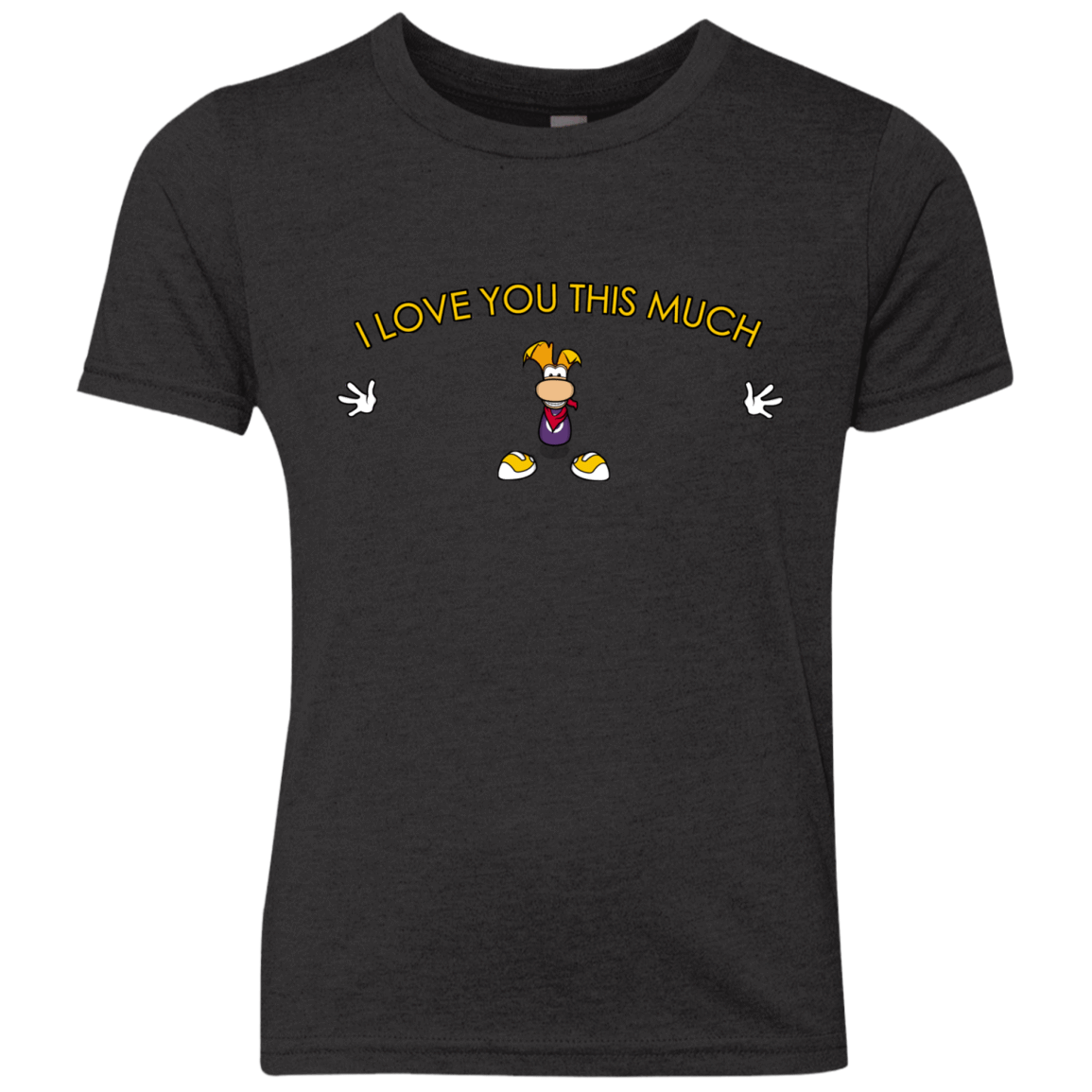 T-Shirts Vintage Black / YXS I Love You This Much Youth Triblend T-Shirt