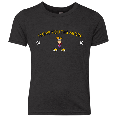 T-Shirts Vintage Black / YXS I Love You This Much Youth Triblend T-Shirt