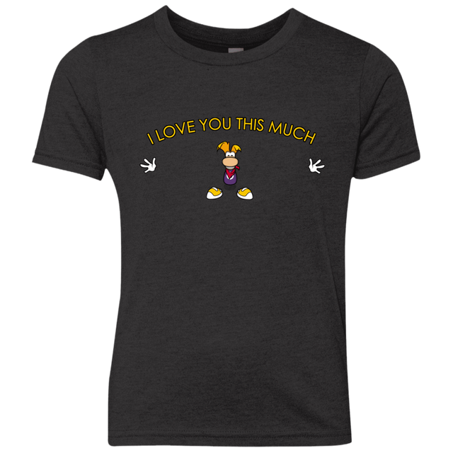 T-Shirts Vintage Black / YXS I Love You This Much Youth Triblend T-Shirt