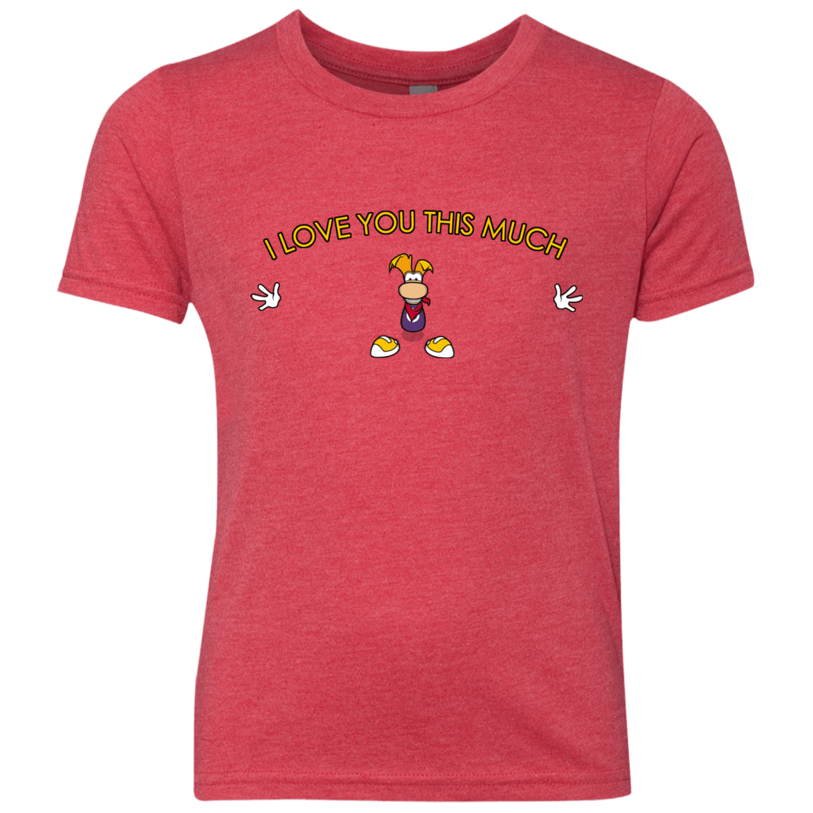 T-Shirts Vintage Red / YXS I Love You This Much Youth Triblend T-Shirt