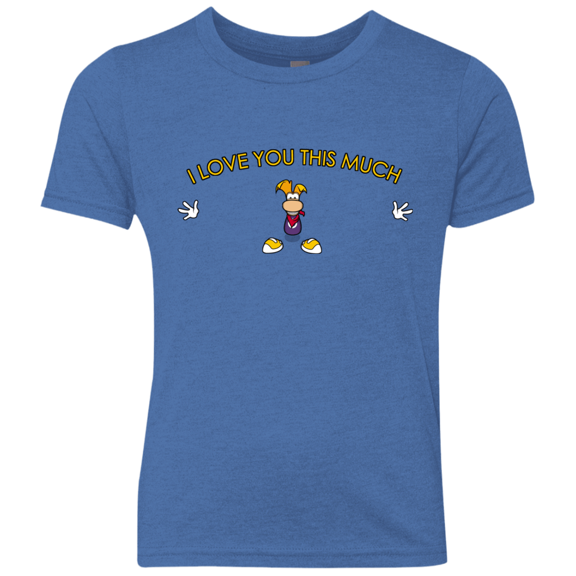 T-Shirts Vintage Royal / YXS I Love You This Much Youth Triblend T-Shirt