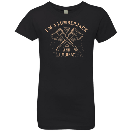 T-Shirts Black / YXS I'm a Lumberjack Girls Premium T-Shirt