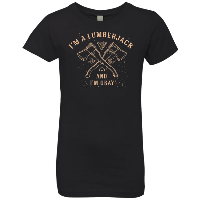 T-Shirts Black / YXS I'm a Lumberjack Girls Premium T-Shirt