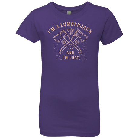 T-Shirts Purple Rush / YXS I'm a Lumberjack Girls Premium T-Shirt