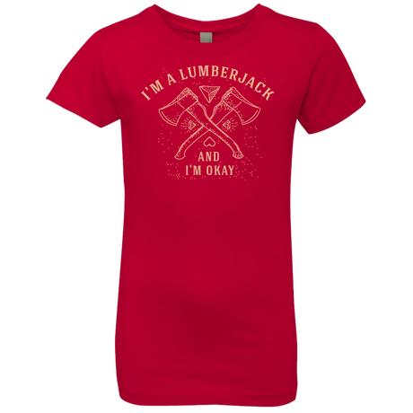 T-Shirts Red / YXS I'm a Lumberjack Girls Premium T-Shirt