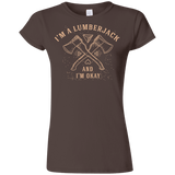 T-Shirts Dark Chocolate / S I'm a Lumberjack Junior Slimmer-Fit T-Shirt