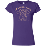 T-Shirts Purple / S I'm a Lumberjack Junior Slimmer-Fit T-Shirt