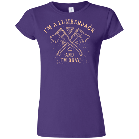 T-Shirts Purple / S I'm a Lumberjack Junior Slimmer-Fit T-Shirt