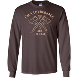 T-Shirts Dark Chocolate / S I'm a Lumberjack Men's Long Sleeve T-Shirt