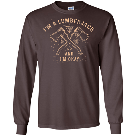 T-Shirts Dark Chocolate / S I'm a Lumberjack Men's Long Sleeve T-Shirt