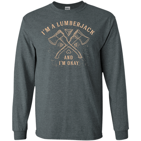 T-Shirts Dark Heather / S I'm a Lumberjack Men's Long Sleeve T-Shirt