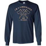 T-Shirts Navy / S I'm a Lumberjack Men's Long Sleeve T-Shirt