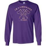 T-Shirts Purple / S I'm a Lumberjack Men's Long Sleeve T-Shirt