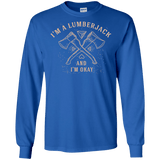 T-Shirts Royal / S I'm a Lumberjack Men's Long Sleeve T-Shirt