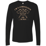 T-Shirts Black / S I'm a Lumberjack Men's Premium Long Sleeve