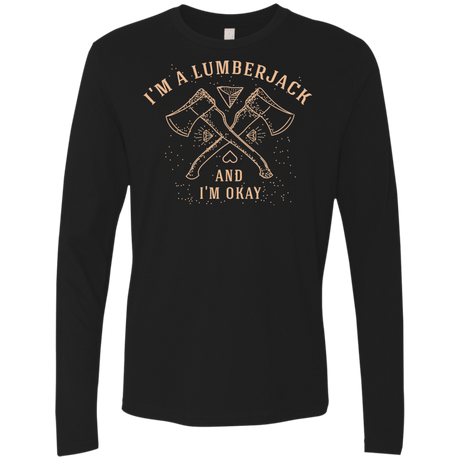 T-Shirts Black / S I'm a Lumberjack Men's Premium Long Sleeve