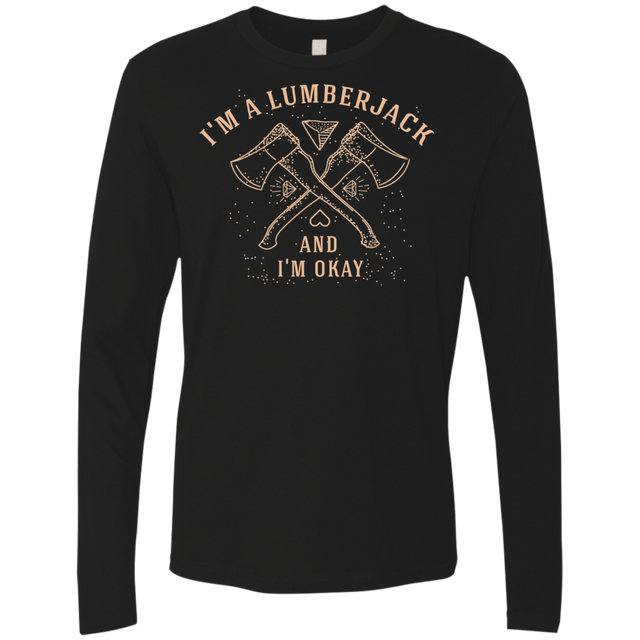 T-Shirts Black / S I'm a Lumberjack Men's Premium Long Sleeve