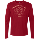 T-Shirts Cardinal / S I'm a Lumberjack Men's Premium Long Sleeve