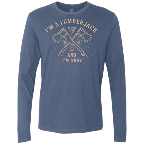 T-Shirts Indigo / S I'm a Lumberjack Men's Premium Long Sleeve