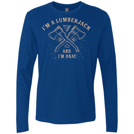 T-Shirts Royal / S I'm a Lumberjack Men's Premium Long Sleeve