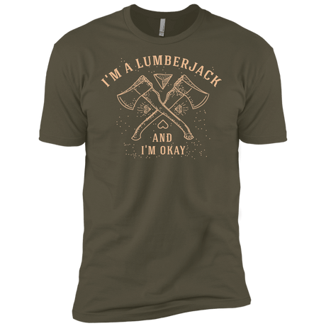 T-Shirts Military Green / X-Small I'm a Lumberjack Men's Premium T-Shirt