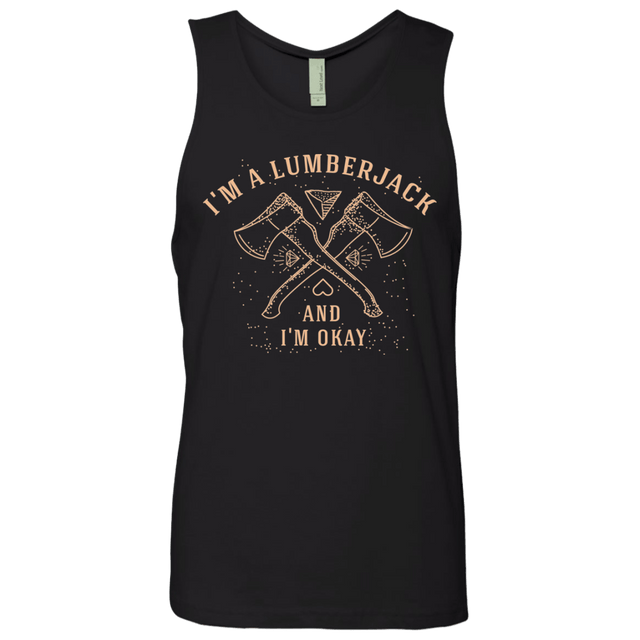 T-Shirts Black / S I'm a Lumberjack Men's Premium Tank Top