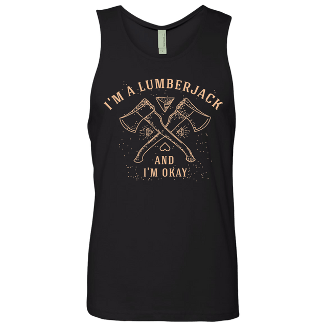 T-Shirts Black / Small I'm a Lumberjack Men's Premium Tank Top