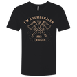 T-Shirts Black / X-Small I'm a Lumberjack Men's Premium V-Neck