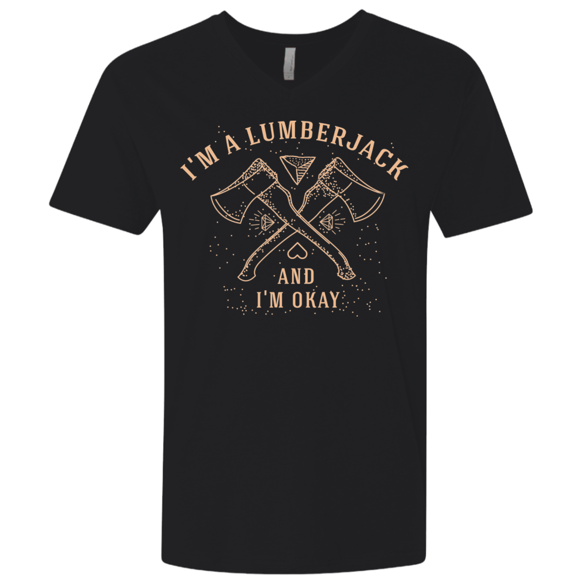 T-Shirts Black / X-Small I'm a Lumberjack Men's Premium V-Neck