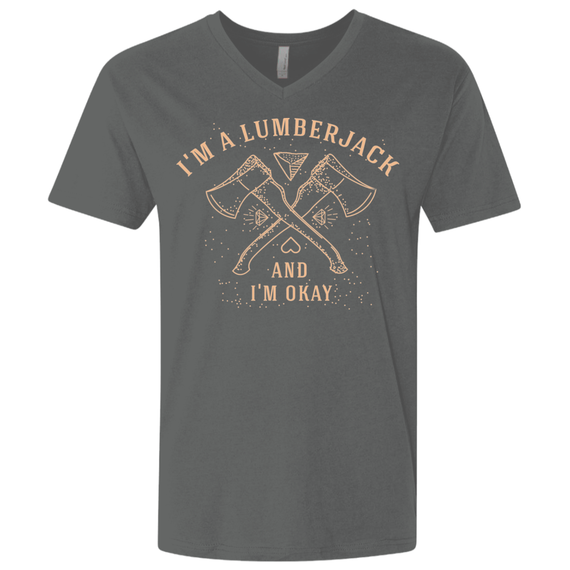 T-Shirts Heavy Metal / X-Small I'm a Lumberjack Men's Premium V-Neck