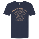 T-Shirts Midnight Navy / X-Small I'm a Lumberjack Men's Premium V-Neck