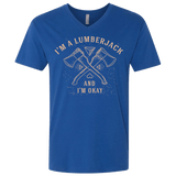 T-Shirts Royal / X-Small I'm a Lumberjack Men's Premium V-Neck