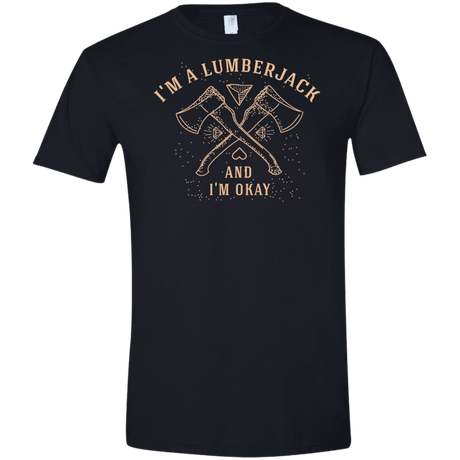 T-Shirts Black / X-Small I'm a Lumberjack Men's Semi-Fitted Softstyle
